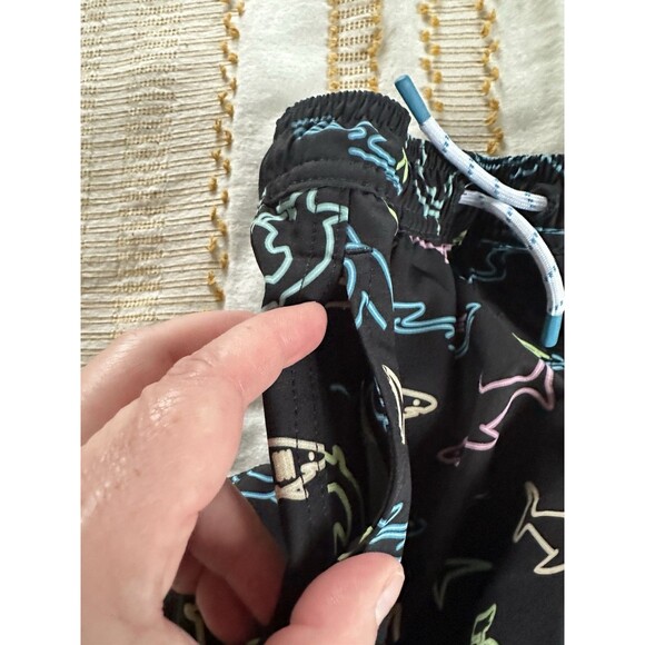 Member's Mark Toddler Boy's Swim Trunks Black with Neon Color Sharks Size 2T - Picture 6 of 6